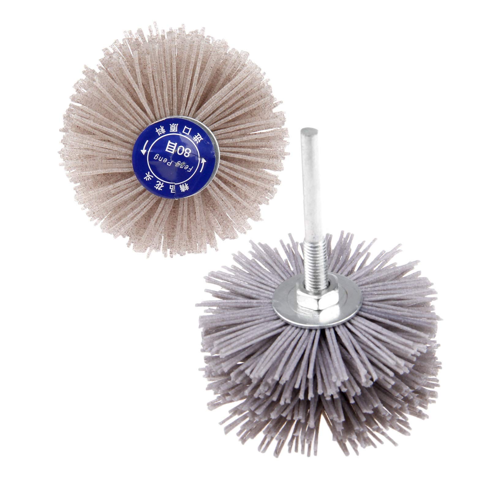 Cabezal de pulido y esmerilado 4pcs Abrasive Nylon Cepillo de rueda pulido pulido pulido Muela 80# 120# 180# 240# for accesorios de herramientas rotativas