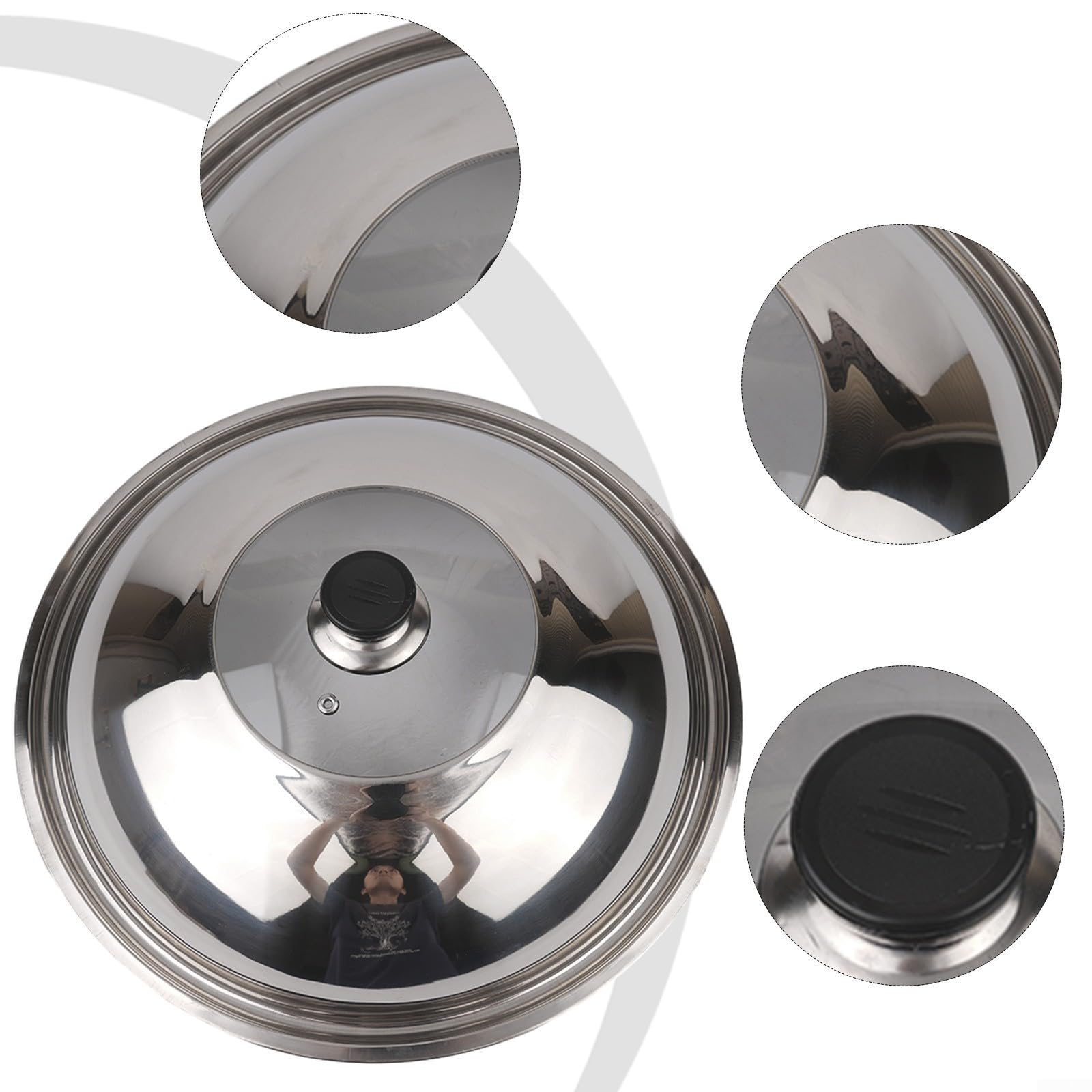 Couvercle en verre pour cocotte de 40 cm de rechange pour conserver la chaleur et cuire soigneusement