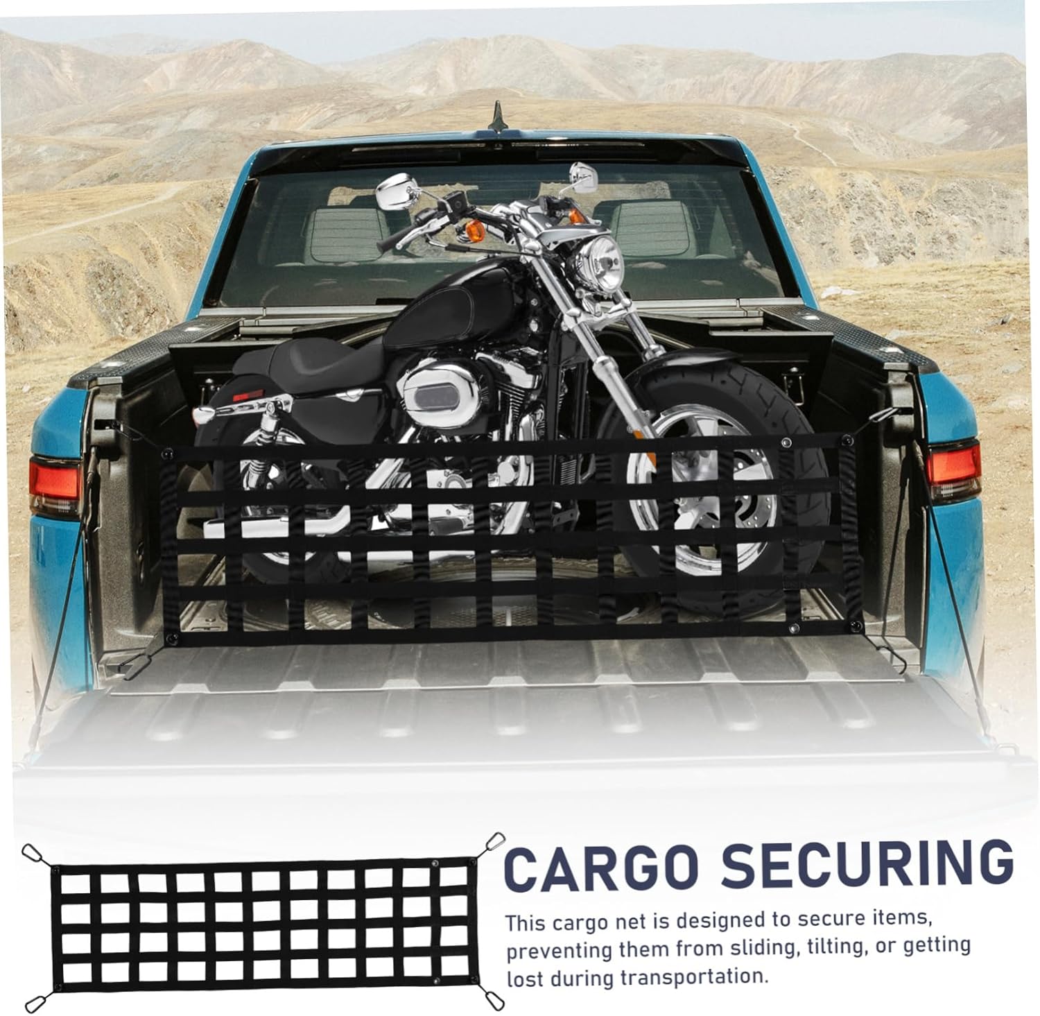 Cargo Net for Pickup Truck Bed Versatile Automotive Cargo Net Easy Installation with for Car Trunk and SUV for Securing Groceries and Sports Equipment