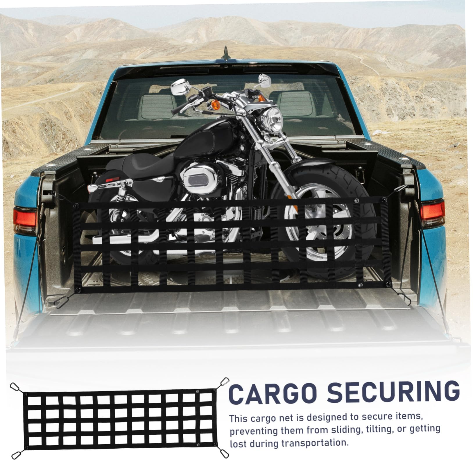 Garneck LKW-Netz Ladungsnetz Mit Karabiner Aus Robustem Polyester Für Ladungssicherung Im Kofferraum Oder Laderaum Von Pkw SUV Und LKW