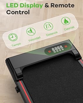 HomeFitnessCode Walking Pad with 8% Incline, 2.5HP Under Desk Treadmill