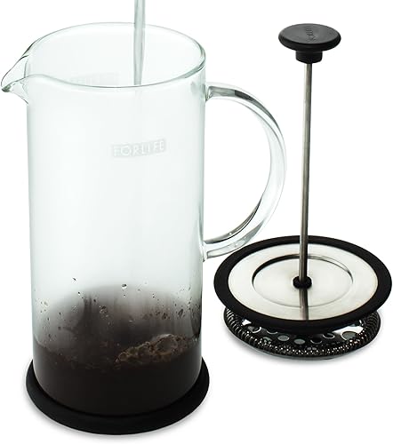 Miniatura 10 de FORLIFE 827 - Prensa para café transparente color negro