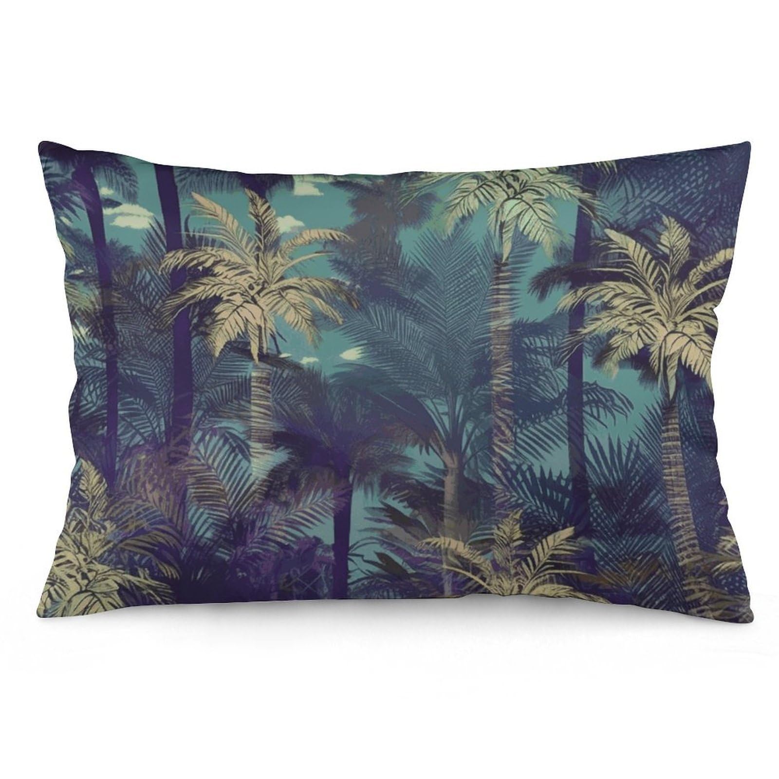 NTVOWPZO 2 Pack Decoration Throw Pillow Covers 20"x30" Pillowcases Covers Fantasy Palm Tree Jungle Pillowcases Modern Farmhouse Home Decor Sofa Cushions Covers for Couch Bed Living Room