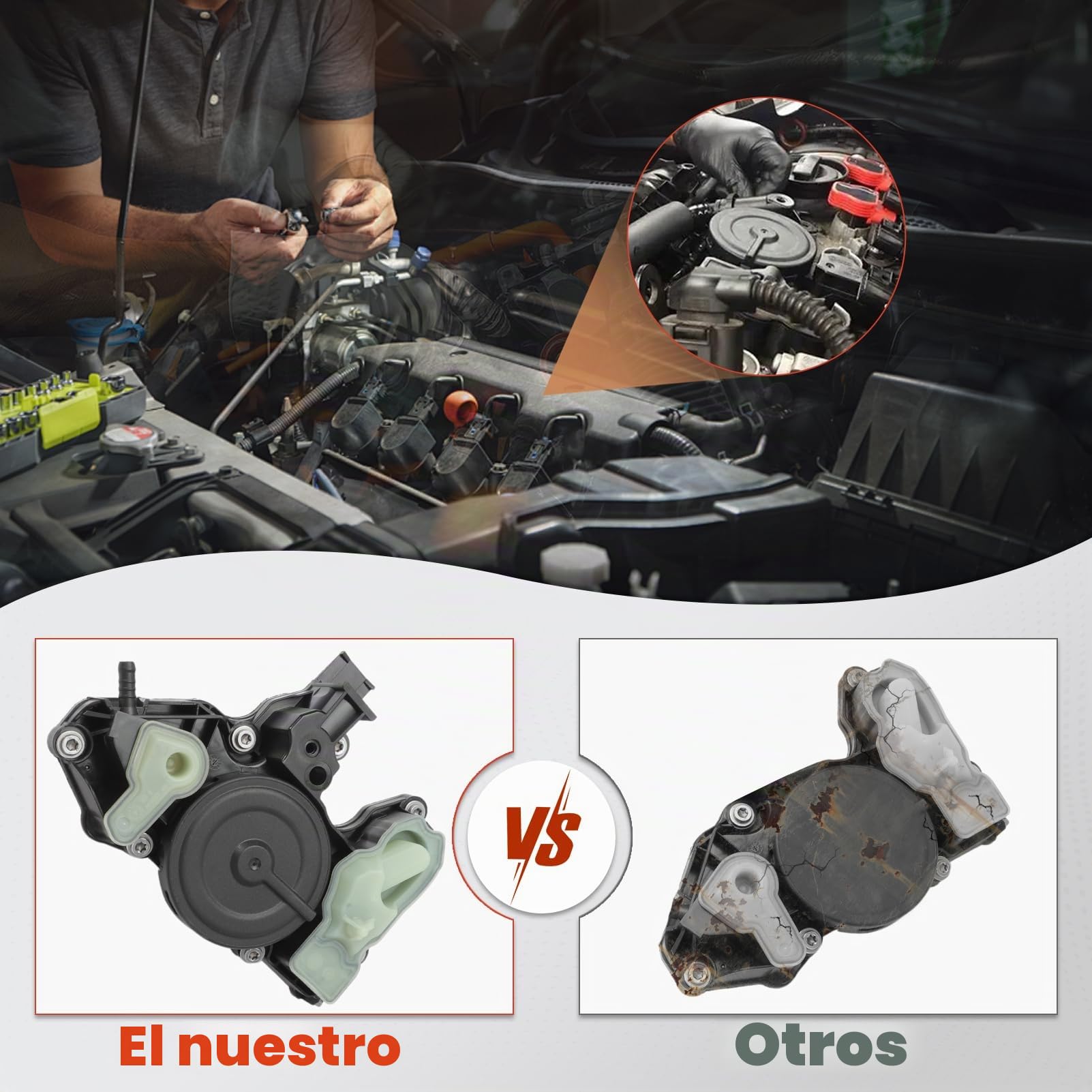 Válvula separadora de aceite PCV 06K103495BM para Skoda Golf Seat 1.8/2.0 Motor de gasolina Válvula de ventilación Separador de aceite base 06K103495AA