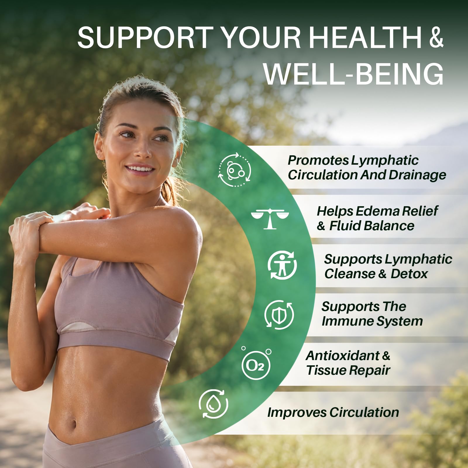 21-in-1 Lymphatic Drainage Supplements – Lymphatic Drainage Support for Immune Health & Fluid Balance, Natural Herbal Blend with Echinacea, Burdock, Bromelain & More, 120 Capsules — Amazon image 2