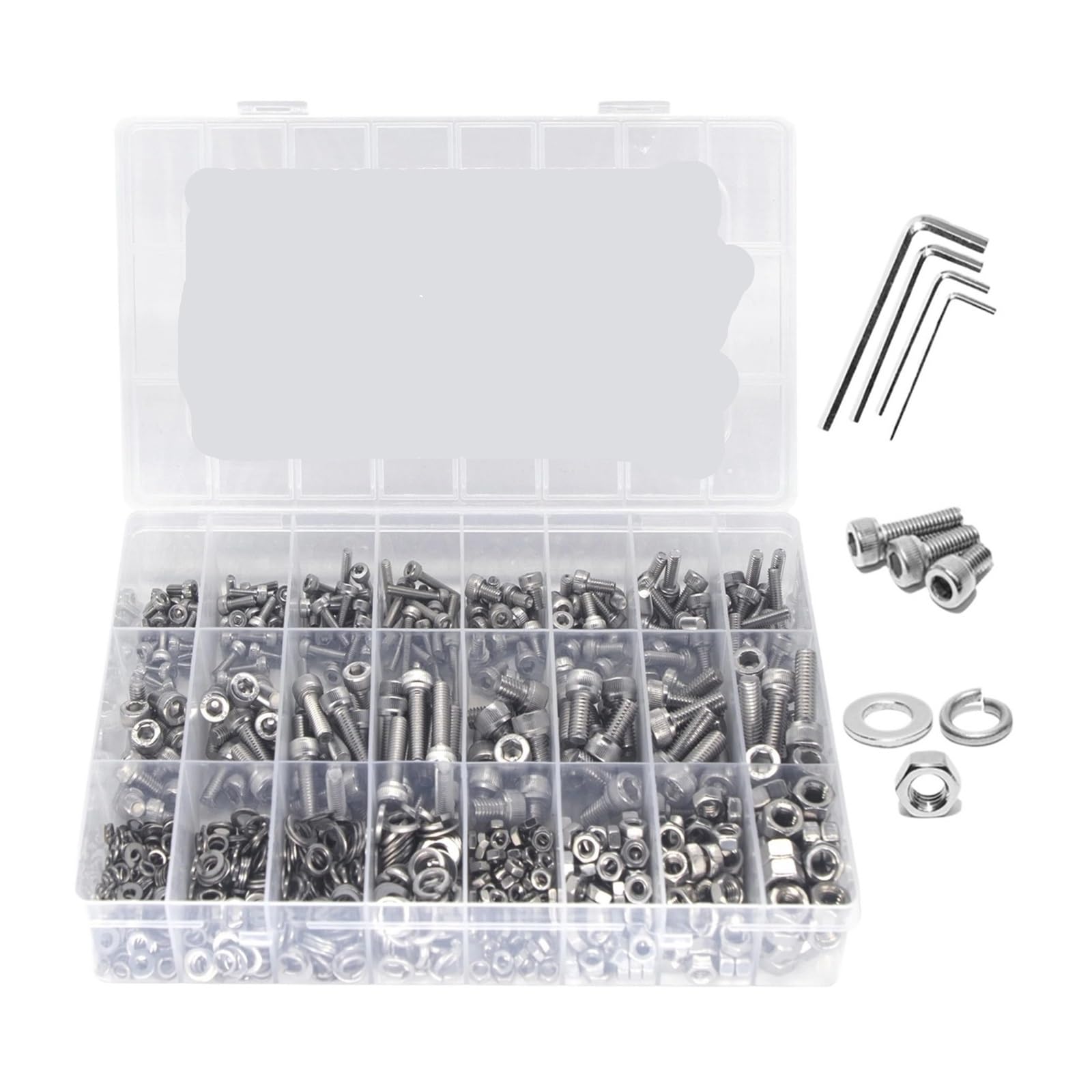 912-teiliges Set Mit Schrauben, Muttern Und Unterlegscheiben Aus Edelstahl 304 | M3–M6, Ideal For Heimwerker Und Montagearbeiten