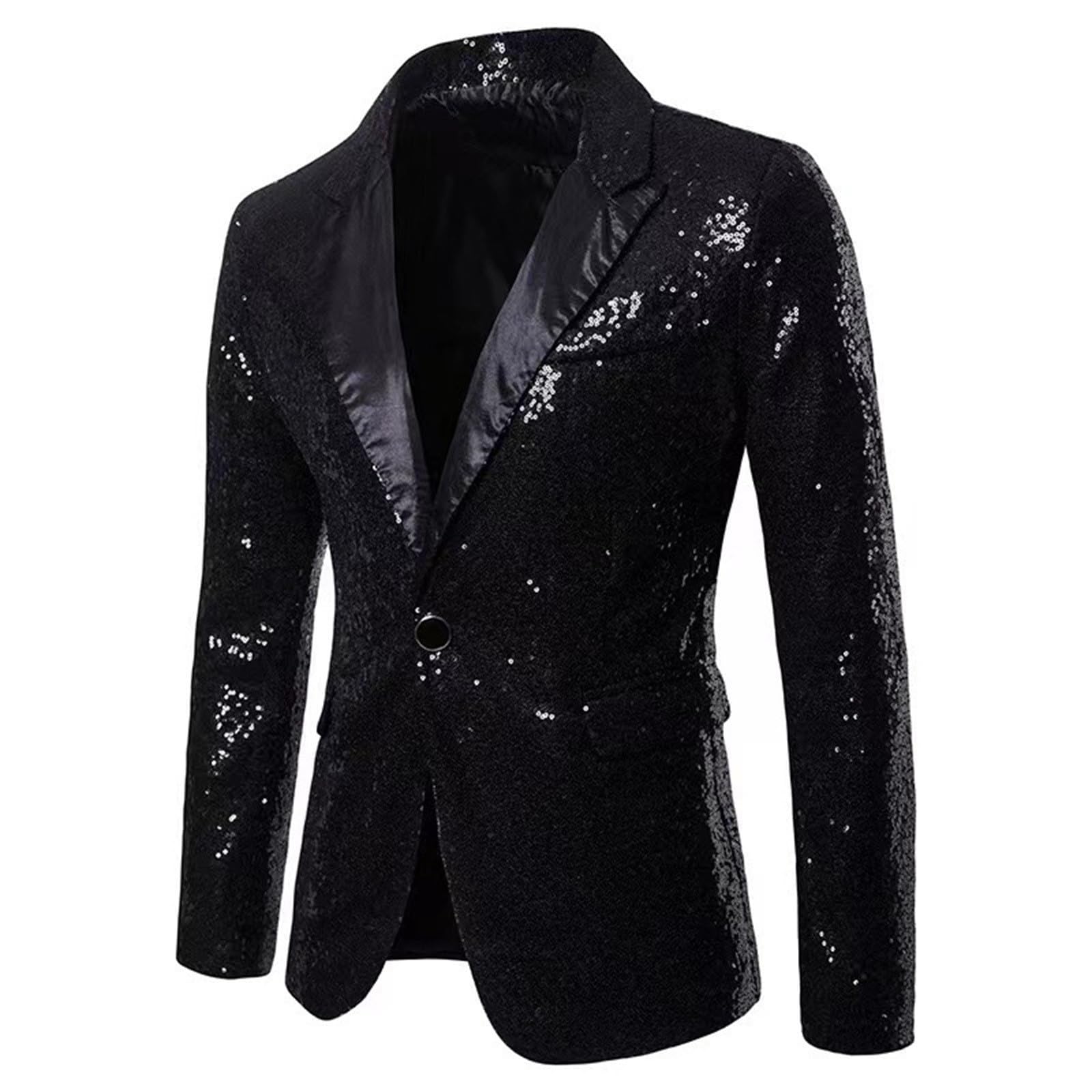 Disfraz casual para hombre, estilo Nightclub, lentejuelas de dos piezas, conjunto europeo espectáculo de ceremonia, elegante brillante para fiestas y fiestas