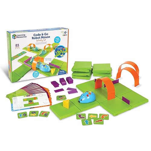 Juego de actividades de ratón robot Code & Go de Learning Resources - Kit de robótica para niños, codificación de mascotas, juegos STEM, actividades