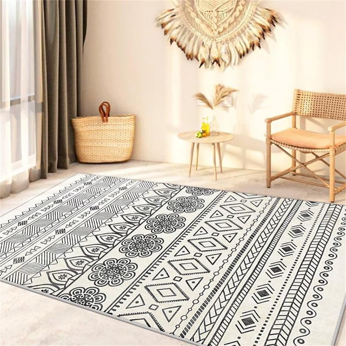 Tappeto Neonati Tappeto Tatami Tappeto Grigio Rettangolare Design Geometrico Camera da Letto Tappeto Lavabile Antiscivolo Per Tappeti 180X250CM