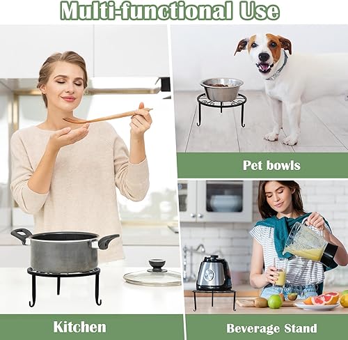 Miniatura 6 de Soportes de metal para plantas de interior y exterior, paquete de 7 soportes de hierro antioxidante para macetas, soporte para plantas de suelo,