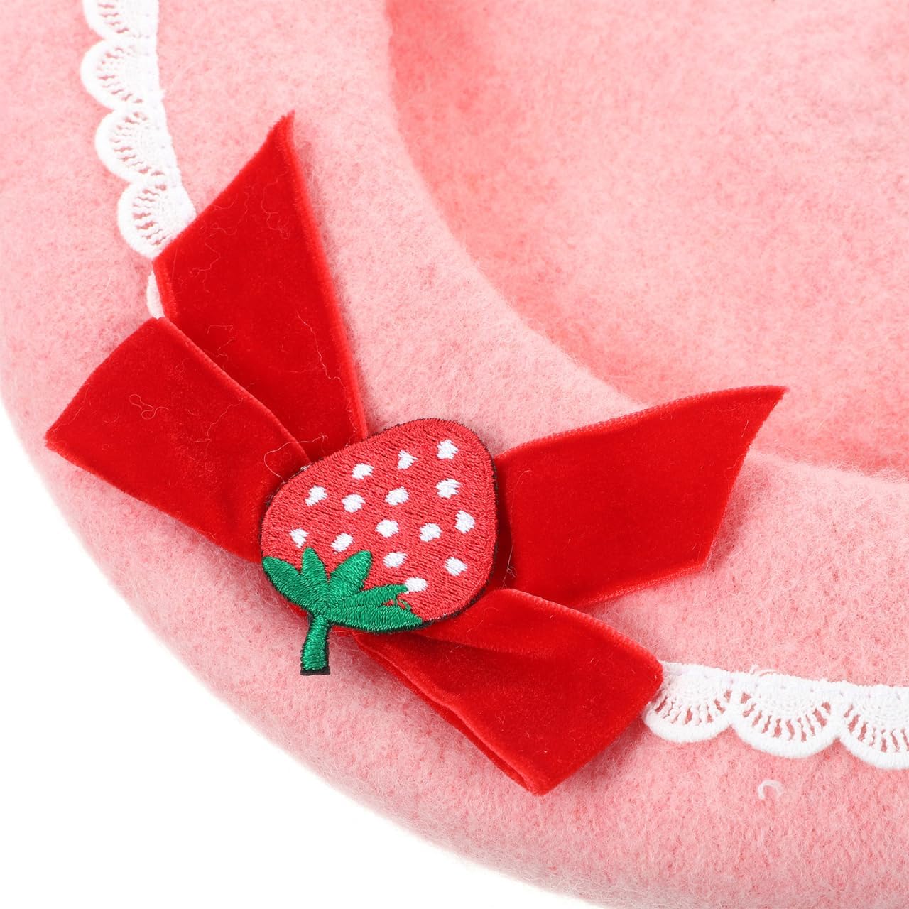 Pink Bow Beret Hat for Women Sweet Decorative Fashion Berets with Warm Breathable Material Ideal for Christmas Halloween Birthday and New Year Party Accessories
