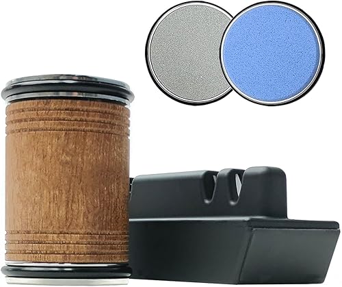 Kit de afilador de cuchillos rodantes, sistema de afilado de cuchillos con discos de diamante y cerámica, base angular magnética multifunción de