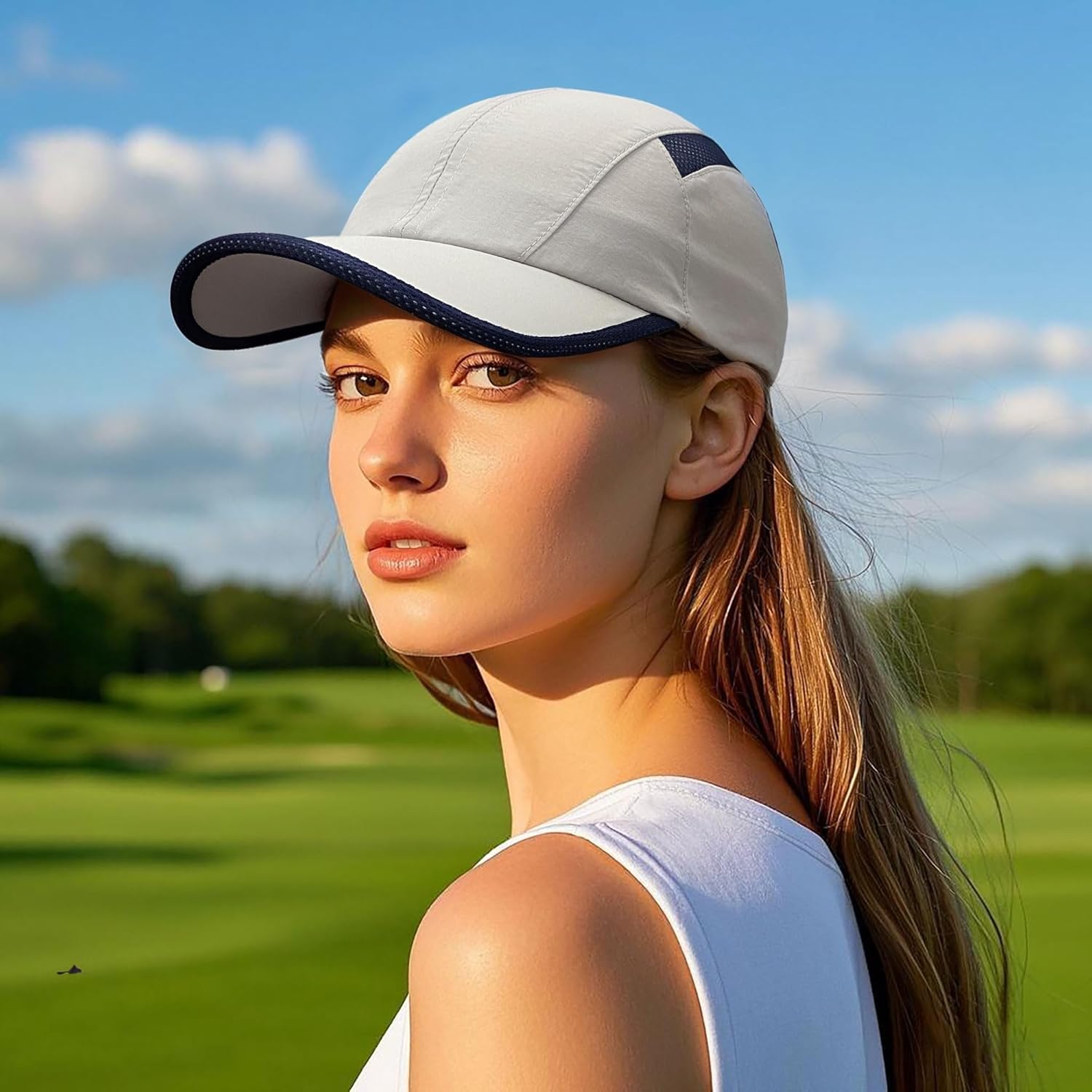 CLAPE Sun Protection Sport Hats Lightweight Breathable Mesh Unstructured Baseball Hat Adjustable Quick Dry Running Hat - Image 3