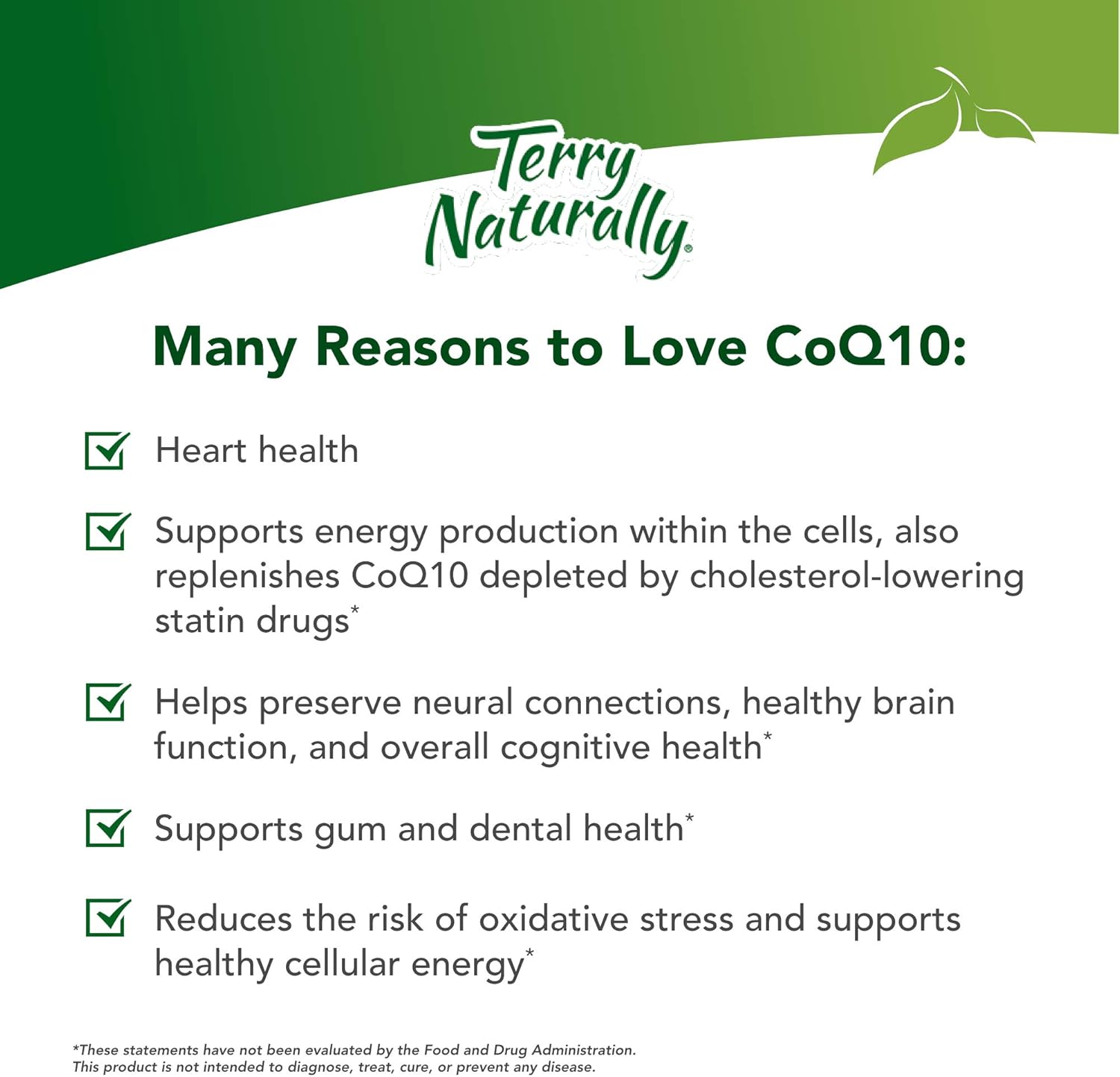 Terry Naturally CoQ10 Chewables, 100 mg - 30 Easy Chew Tablets - 8X Higher Absorbing CoQ10 - Powerful Antioxidant - Cellular Energy, Healthy Aging, Brain, & Heart Health - 30 Servings : Health & Household