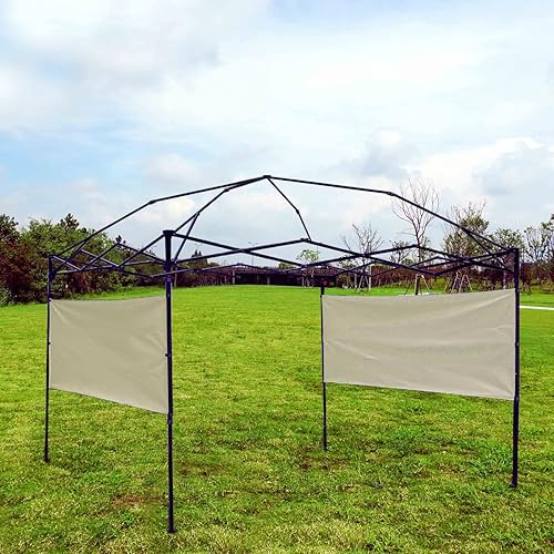 Miniatura 4 de Dos medias paredes, 2 paneles de pared lateral para toldo emergente, carpa de 10 x 10 pies, 10 x 15 pies, 10 x 20 pies, pierna vertical de 10 x 20