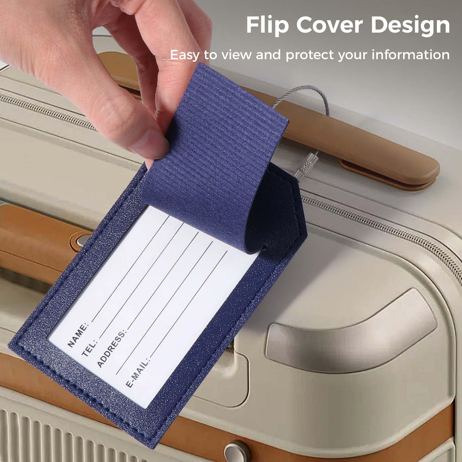 5 pièces étiquette de bagage Durable créatif voyage pratique de porte