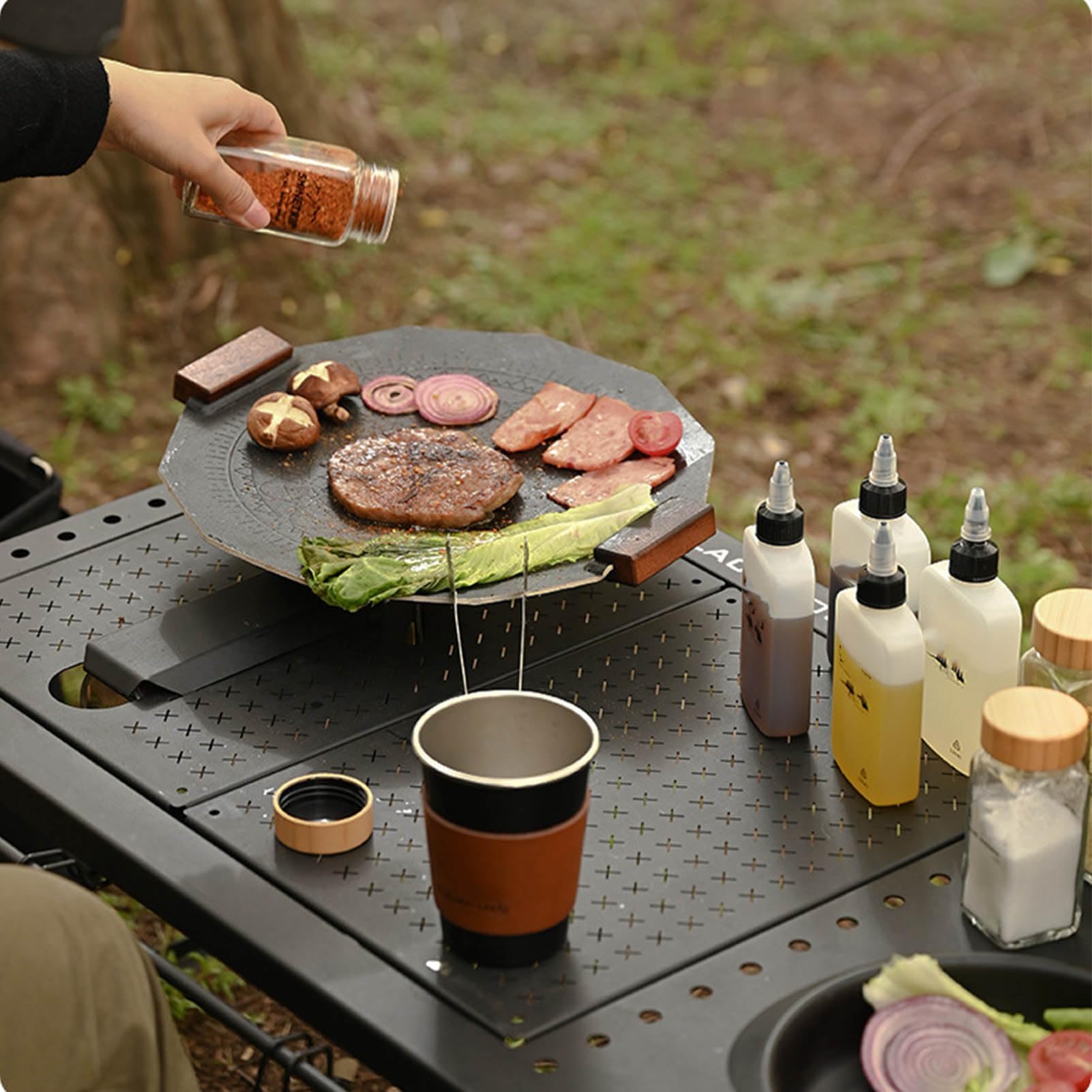 Camping Spice Kit, Contenedores De Especias para Acampar De Tela Oxford, Paquete Separado Bolsa De Especias De Viaje Portátil, Set De Contenedores De Condimentos