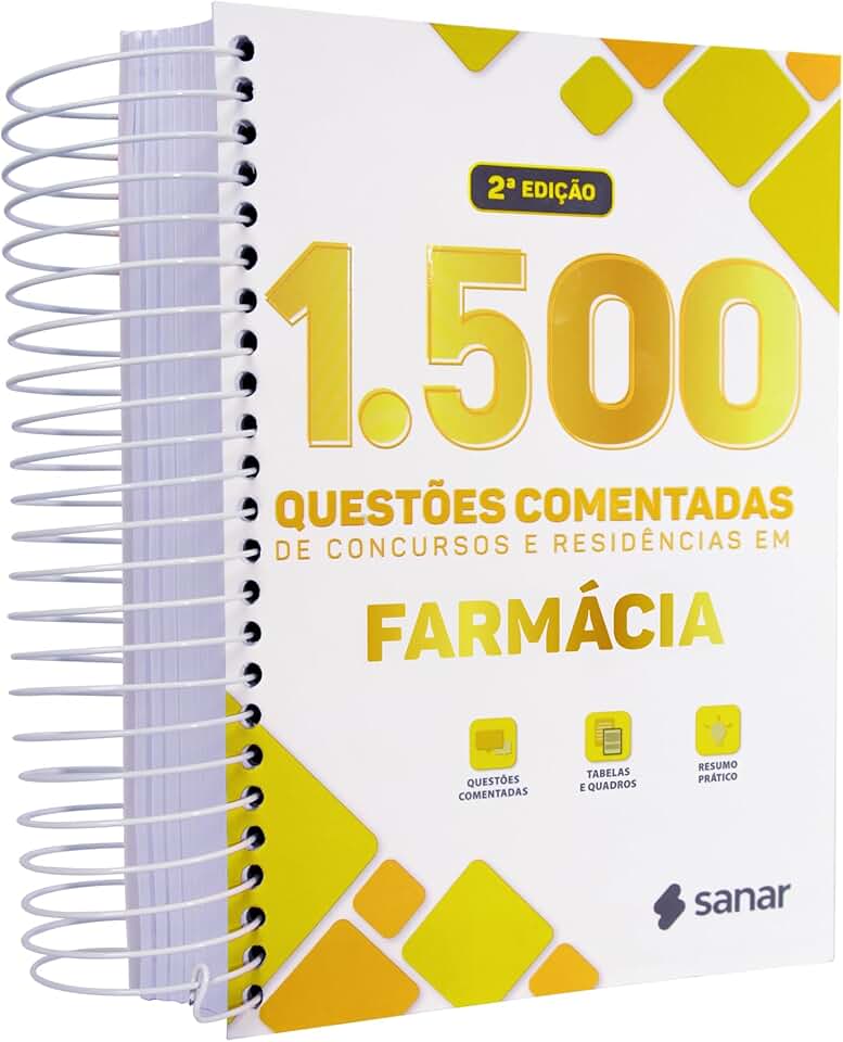 Livro 1.500 Questões Comentadas de Concursos e Residências em Farmácia - 2ª Edição