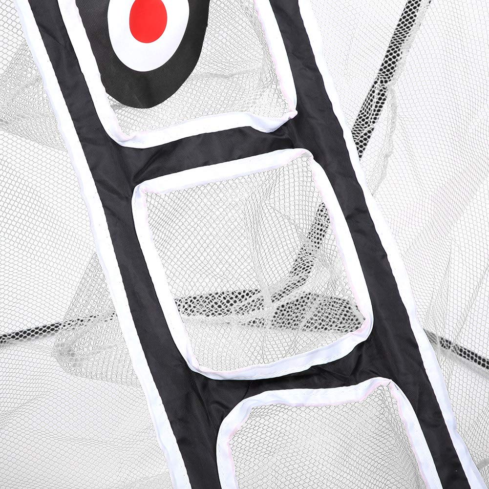Red de práctica de Golf al aire libre, práctica de objetivo de tenis de Golf, red de golpeo de Golf portátil plegable para interior, equipo de entrenamiento, Red de objetivo de Golf(blanco + negro)
