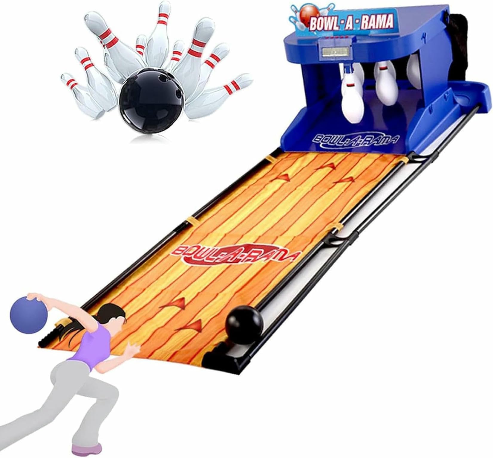 Juego De Bolos De LED Electrónico: Consola De Deportes De Bolos Cubiertos con Reinicio Automático Y Marcador para Niños, Niñas Y Adultos