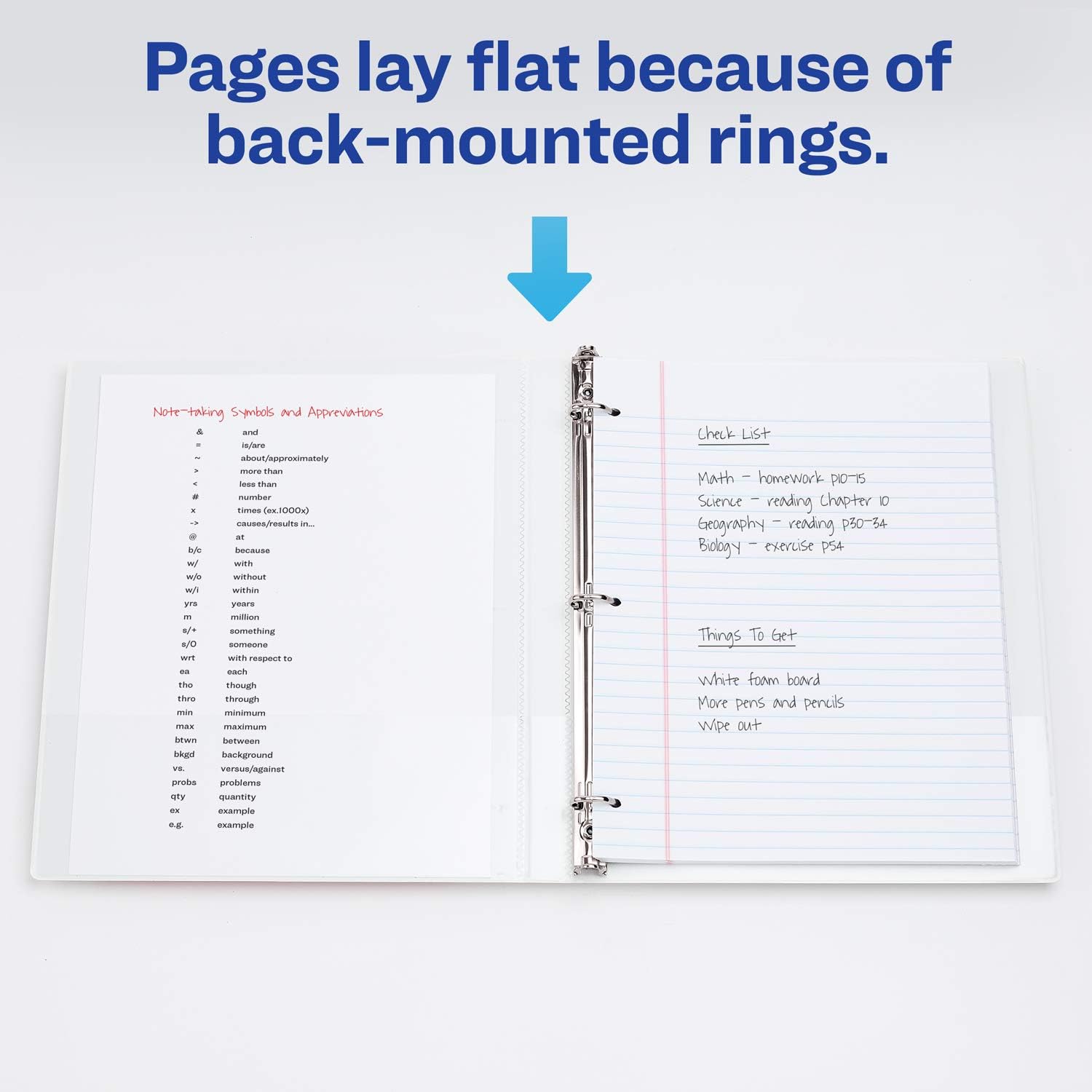 Avery 1/2 inch Economy View 3 Ring Binder, Round Ring, Holds 8.5" x 11" Paper, 1 White Binder (5706) : Office Products