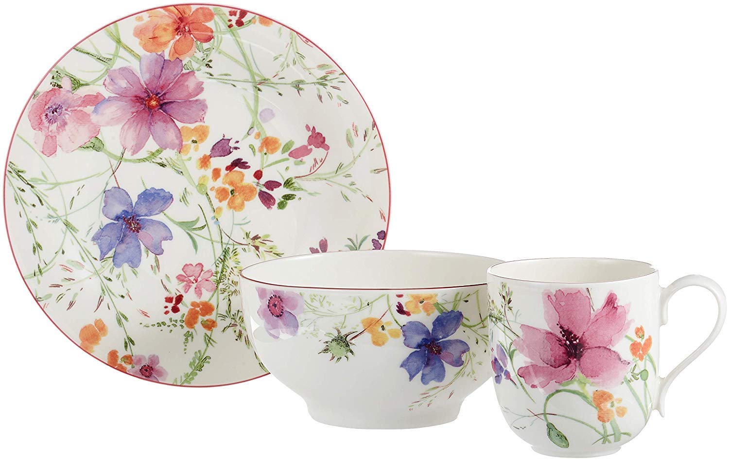 Villeroy & Boch Mariefleur Basic Set Da 30 Pezzi - Stoviglie In Porcellana Per 6 Persone