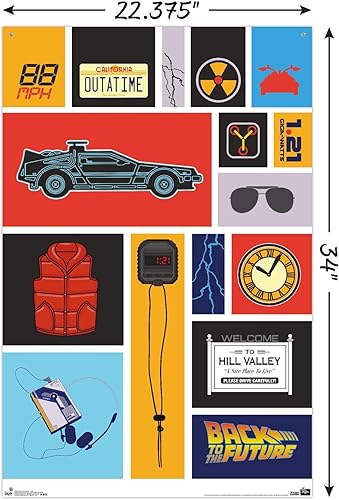 Miniatura 3 de Trends International Regreso al futuro - Póster de pared de cuadrícula con pasadores, 22.375 x 34 pulgadas