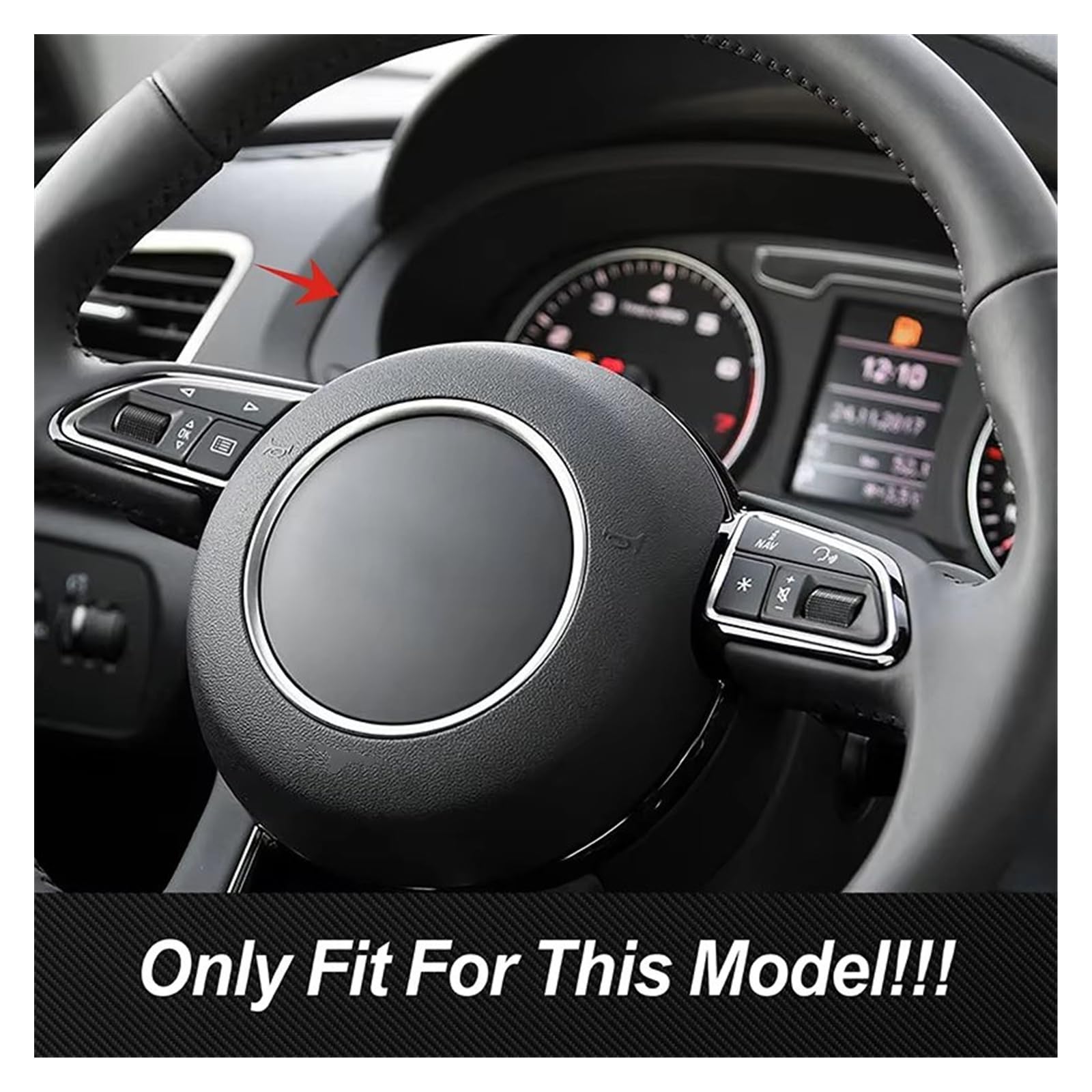 Accessori Auto Interno Per Q3 2013-2017, Copertura Del Contachilometri In Acciaio Inossidabile Per La Cornice Decorativa Del Tachimetro Della Console