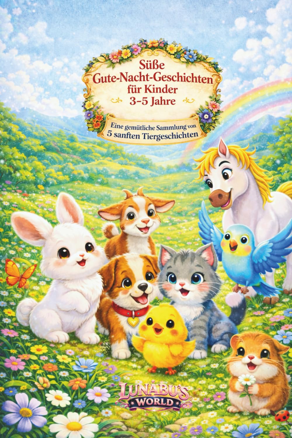 Süße Gute-Nacht-Geschichten für Kinder 3–5 Jahre: Eine gemütliche Sammlung von 5 sanften Tiergeschichten (Lunabus Gute-Nacht-Geschichten)