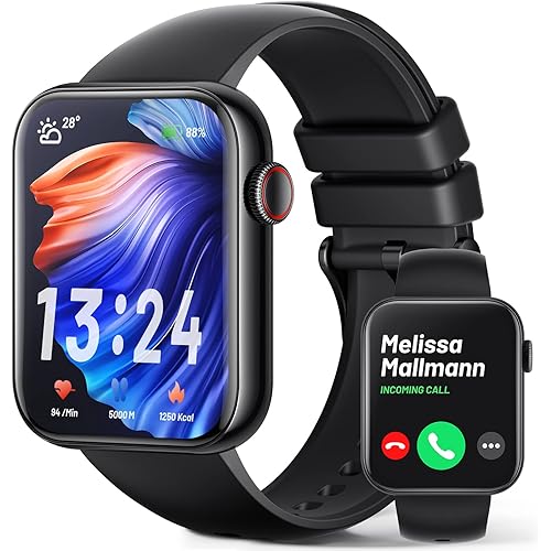 Cakuja Smart Watch (Answer/Make Call) for Men Women Fitness Tracker,1.85" Waterproof Smartwatch for Android Phones iPhone Outdoor Sports Watch Heart Rate Blood/Pressure Monitor/Sleep Monitor