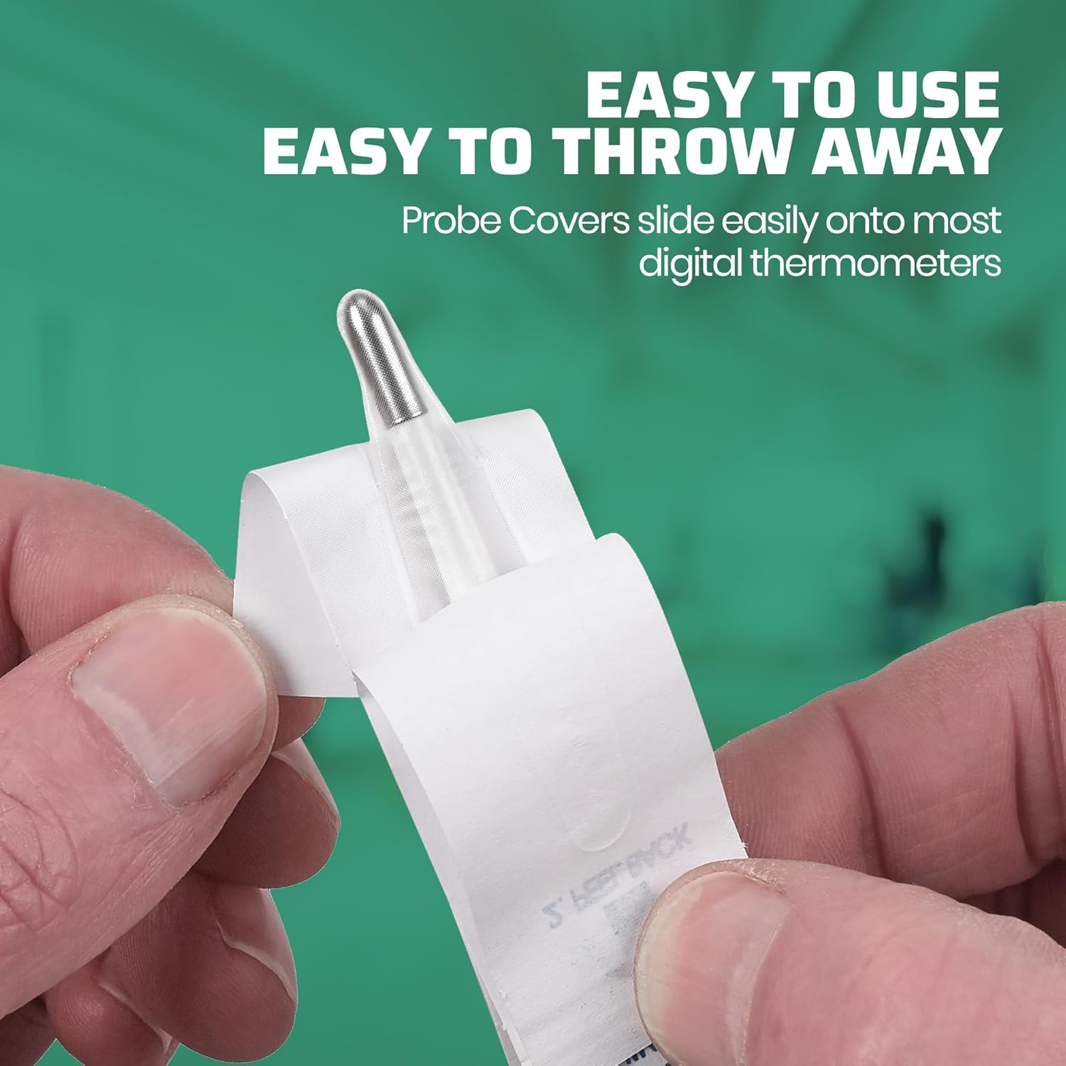 Thermometer Probe Covers - - Universal and Disposable Probe Cover Box for