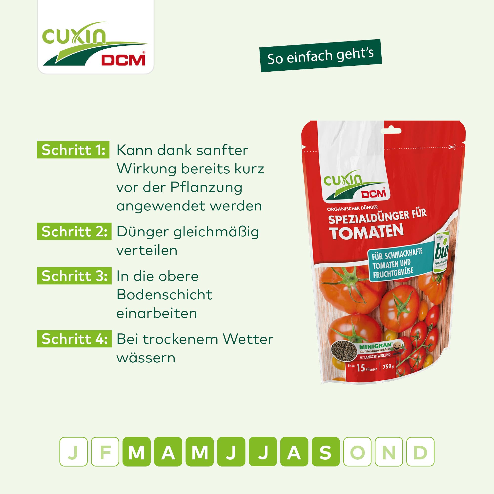 CUXIN DCM Spezialdnger fr Tomaten - Tomatendnger - Mit MINIGRAN  TECHNOLOGY - Dnger fr Tomaten - Bio - organischer Dnger - 750g :  Amazon.de: Garten