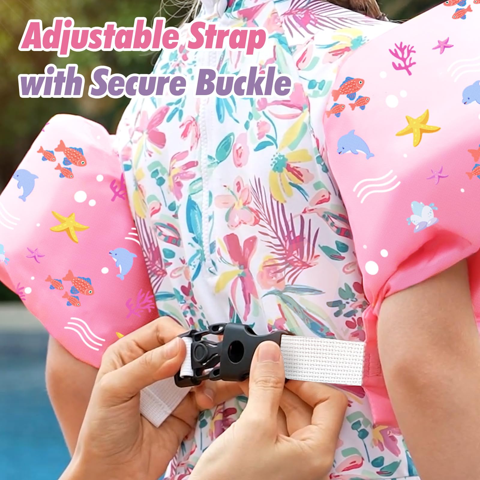 HeySplash Gilet de natation pour enfants, tout-petits – Flotteurs de piscine pour enfants de 15 à 30 kg, pull de flaque d'eau avec double sangle réglable, gilet de flottaison pour bateau de