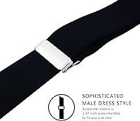 Vista 2 de Tirantes para hombre, tirantes ajustables con correas elásticas, construcción en la parte trasera en Y, resistente para el trabajo