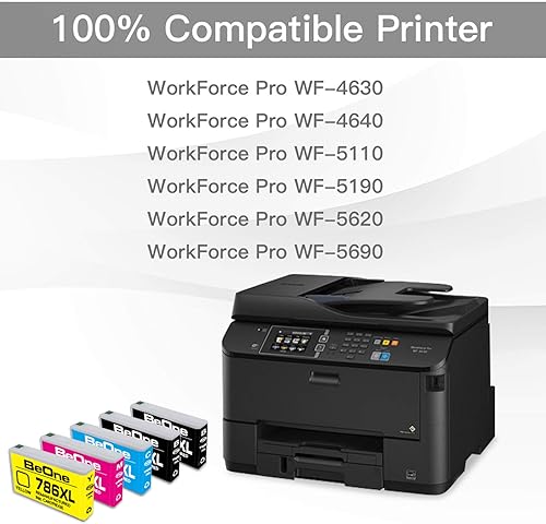 Miniatura 2 de BeOne Cartuchos de tinta remanufacturados de repuesto para Epson 786XL 786 XL T786 T786XL para usar con impresora Workforce Pro WF-4630 WF-4640