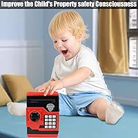 Vista 6 de Hucha para niños con contraseña electrónica, alcancía para niños de 3 a 14 años