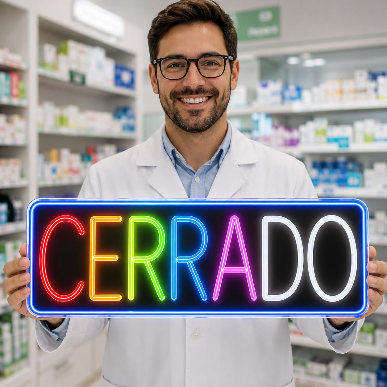 Letrero led neón flex Cerrado cartel metacrilato transparente medidas 35cm aproximadamente alimentacion 12 v