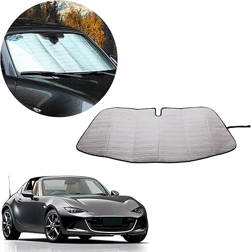 Miniatura 6 de Parasol para parabrisas de automóvil compatible con Mazda MX-5 2016-2024, protector de visera solar para ventana delantera, protección UV,