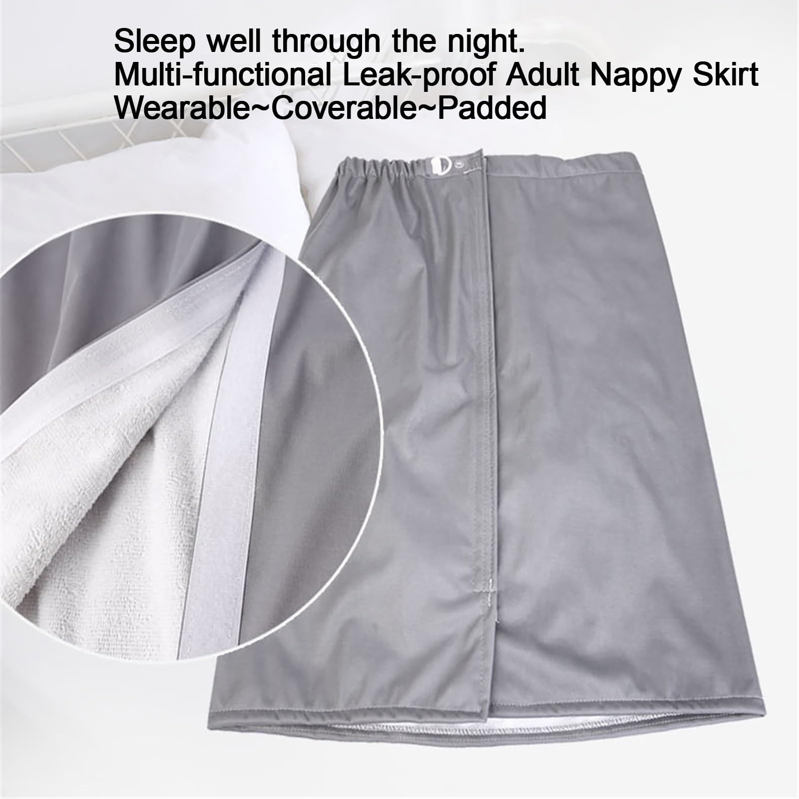 3 in 1 Traverse Letto Anziani Lavabili Multiuso Regolabile in Vita Gonna for Urina Telo Impermeabile Letto for Incontinenza Cuscinetti for Pipì for Adulti(XL,Blu)