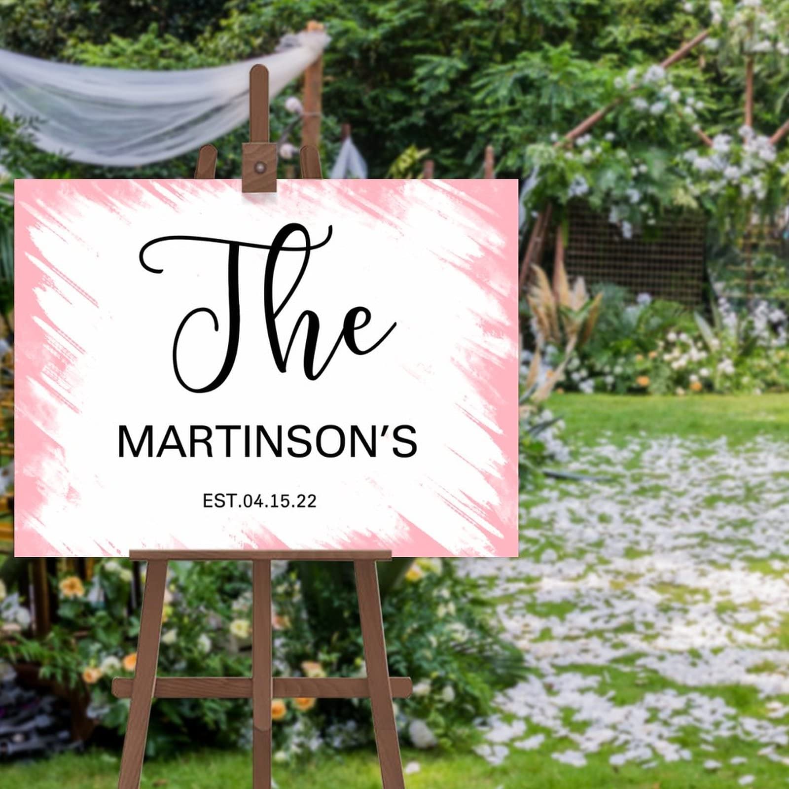 Panneau de bienvenue mariage personnalisé pour célébrer votre union