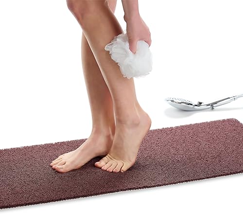 Miniatura 155 de Tapete de ducha antideslizante para bañera – Tapete de baño de lufa para baño – Tapete de baño de 40 x 16 – Tapete de baño antideslizante Gris,Aqua
