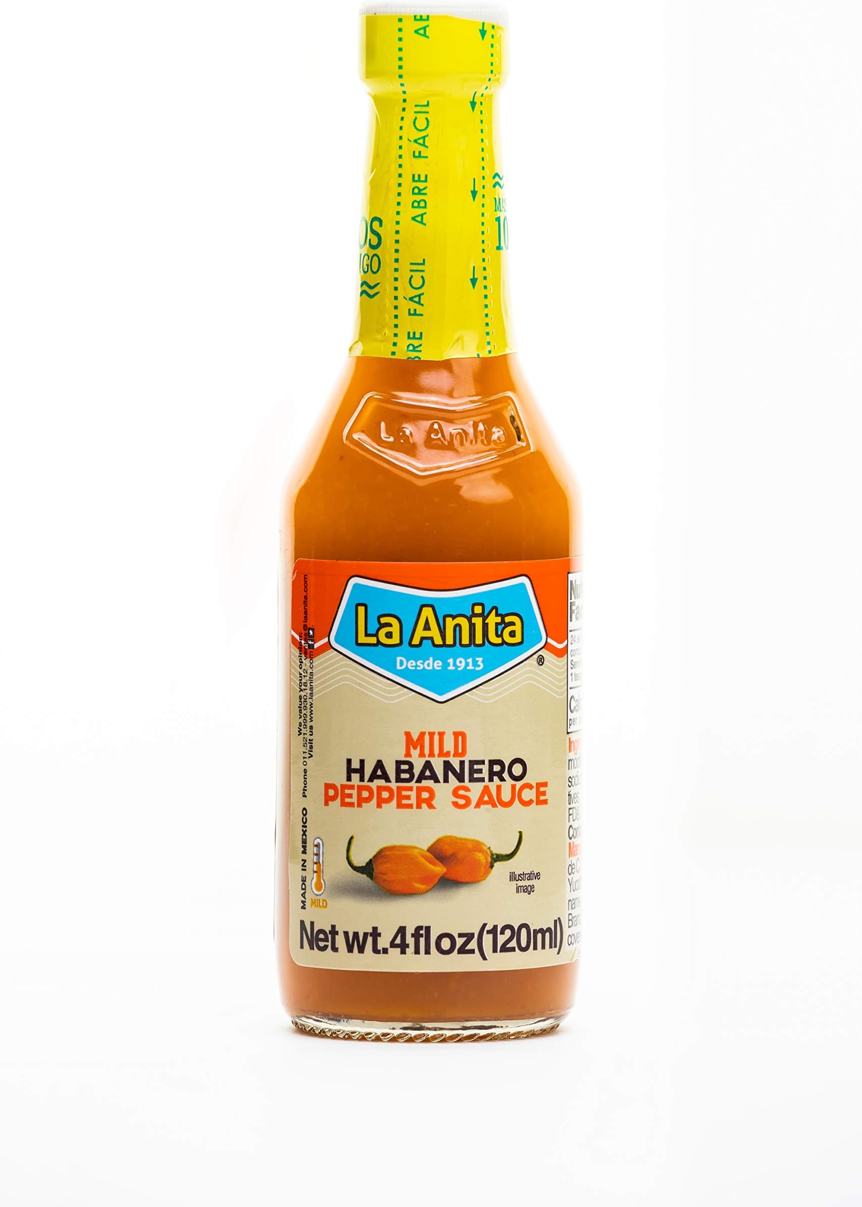 La Anita Mild Habanero Pepper Sauce 4.67oz (138ml)