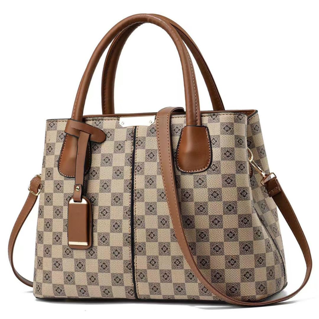 FLYMANNWomen Handbag with Top Handle | Crossbody Satchel sling bag with adjustable Strap | Retro design ladies bag for daily use