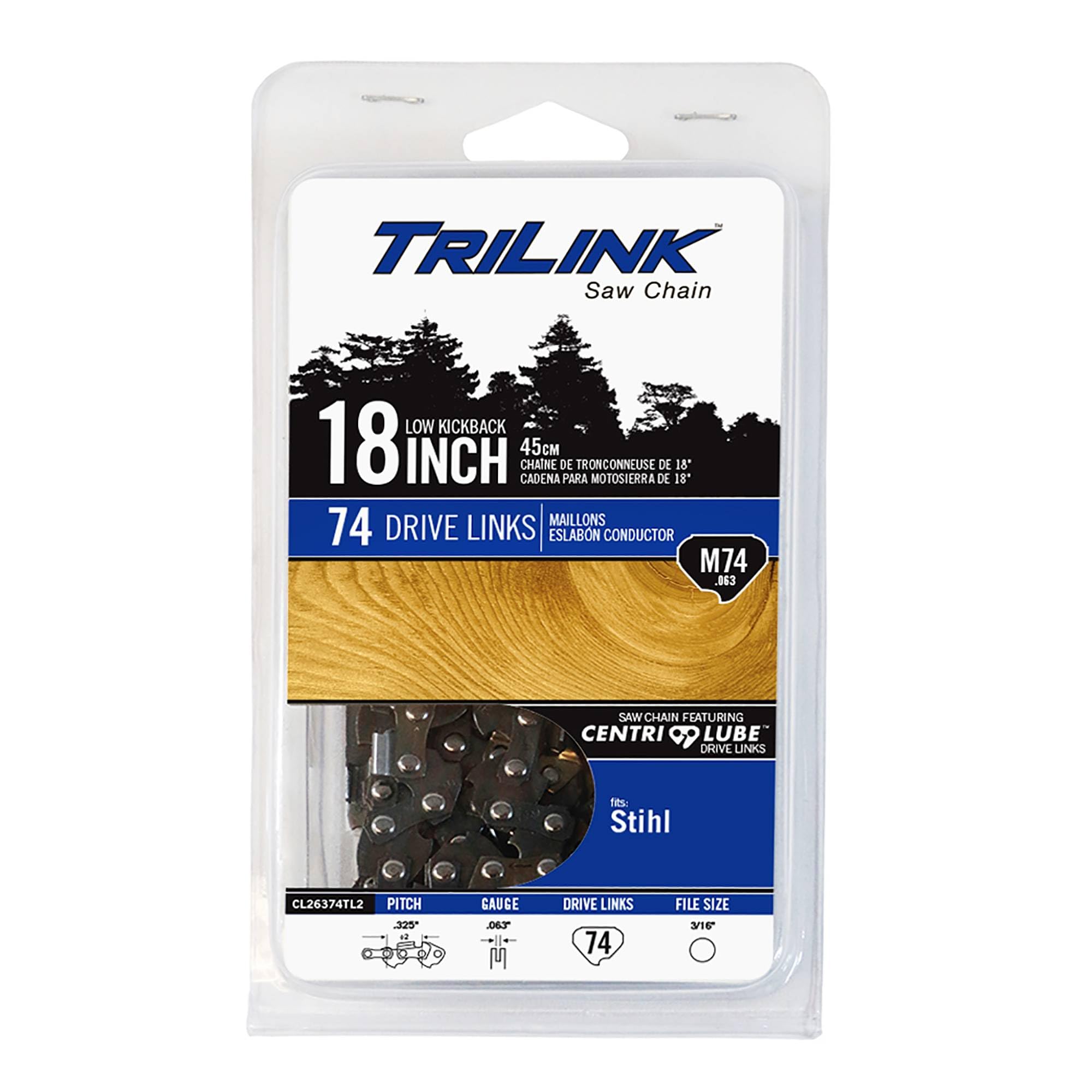 Amazon.com: TriLink CL26374TL2 .325 LP .063 Gauge 74 Drive Links