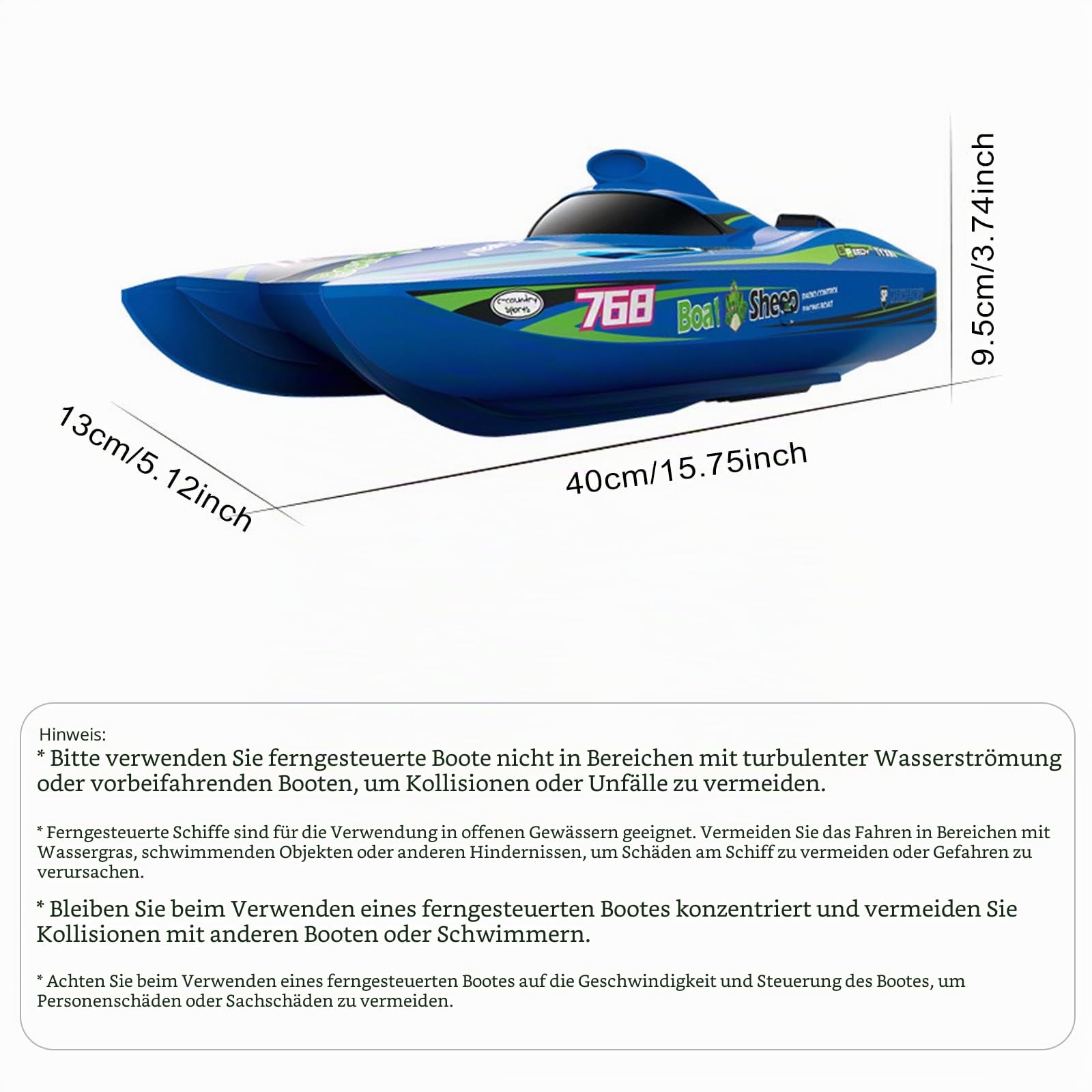 Goolsky Ferngesteuertes Boot, 2,4 GHz, hohe Geschwindigkeit, 30 km/h, bürstenloser Turbojet-Schnellboot, ferngesteuertes Schiff, Kühlung, wasserdicht