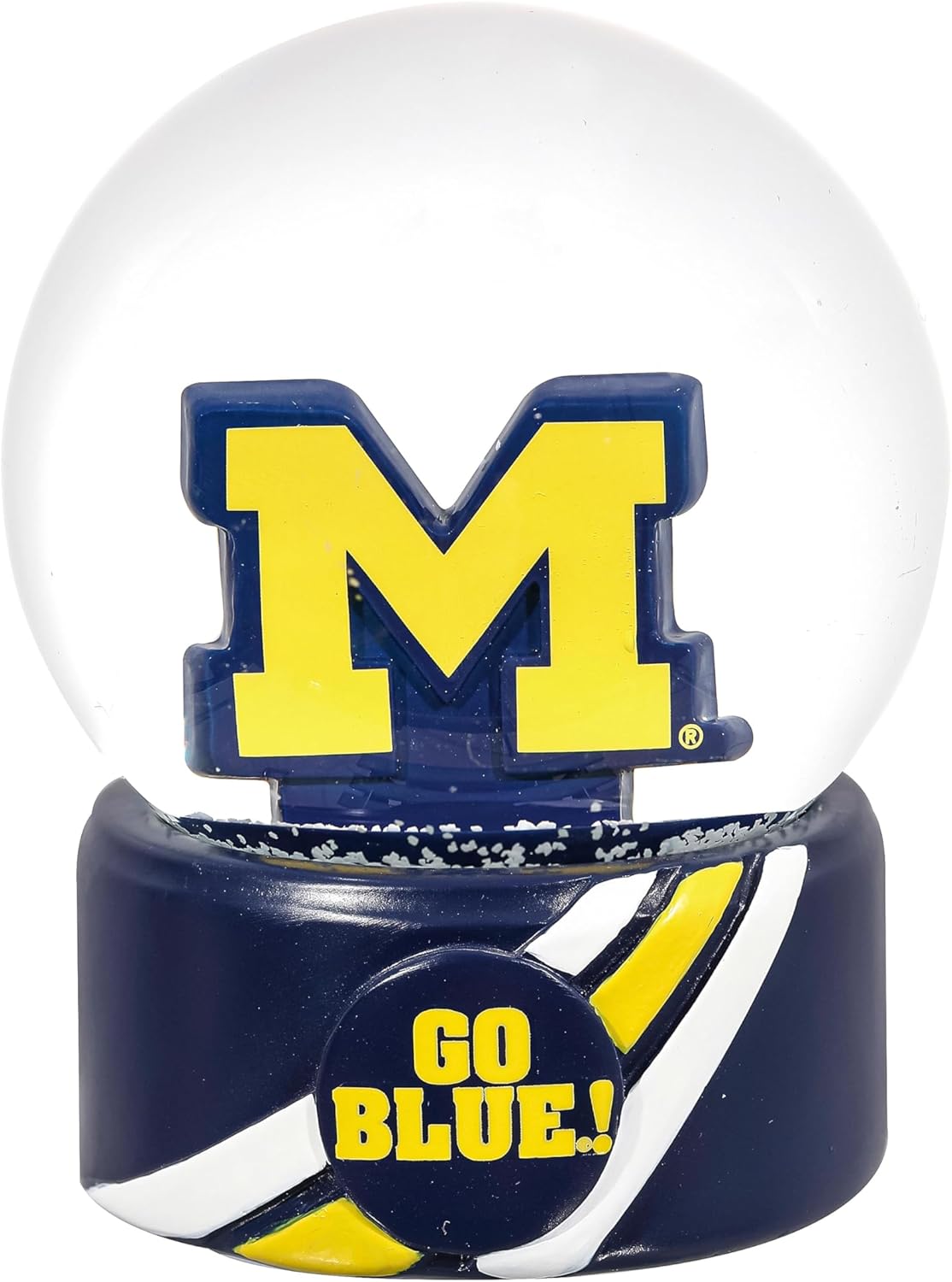 NCAA University of Michigan Snow Globe, Officially Licensed College Sports Water Globe with Team Logo, Christmas Holiday Tabletop Decoration for Home, Alumni Gift for Men and Women Fans