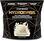 Hydromass Real Food Clean Gainer, Organic Carb Sources & Hydrolyzed Whey Protein Isolate, Vanilla Milkshake, 7.5lbs