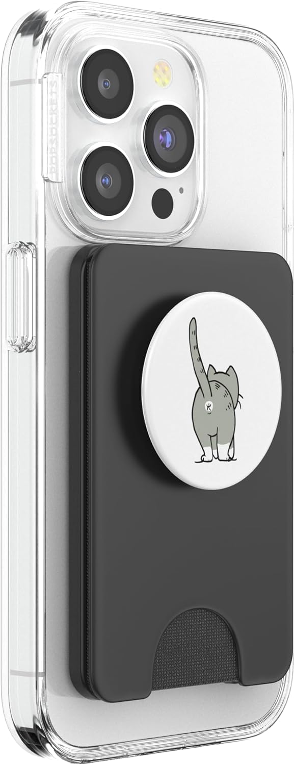 Cat Badass Kitty Butt Cat Mom Dad Gift PopSockets PopWallet for MagSafe