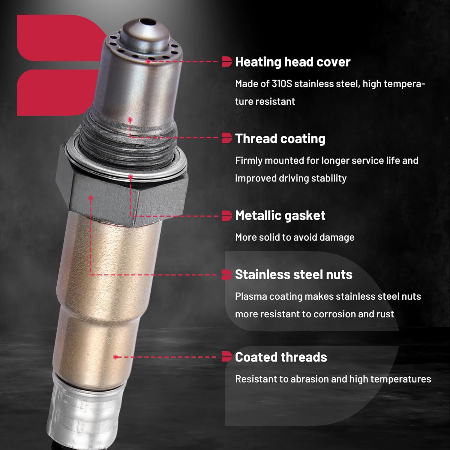 BDFHYK Oxygen Sensor Upstream O2, Compatible with Ford C-Max E-150 E-250 E-350 Super Duty E-450 Super Duty, Compatible with Lincoln MKS MKC MKT, 234-5113, 8F9Z9F472B, Replacement 1PCS