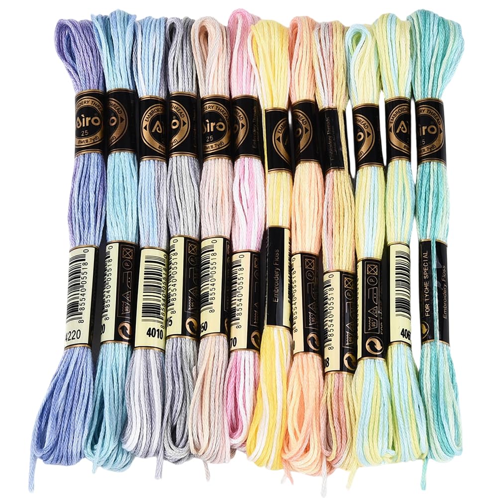 12 Skeins 105 Yards Colorful Friendship Bracelet String for Craft